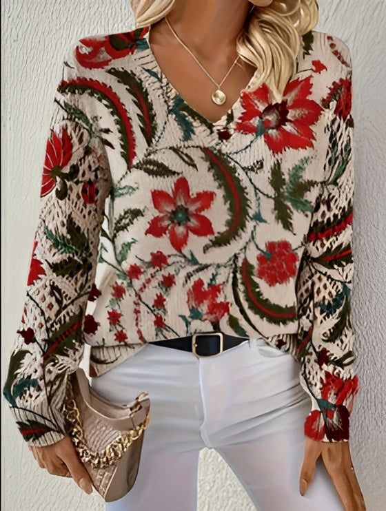 Florencia™ – Cárdigan floral de punto