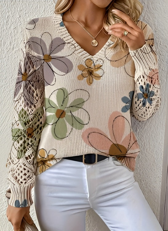 Florencia™ – Cárdigan floral de punto