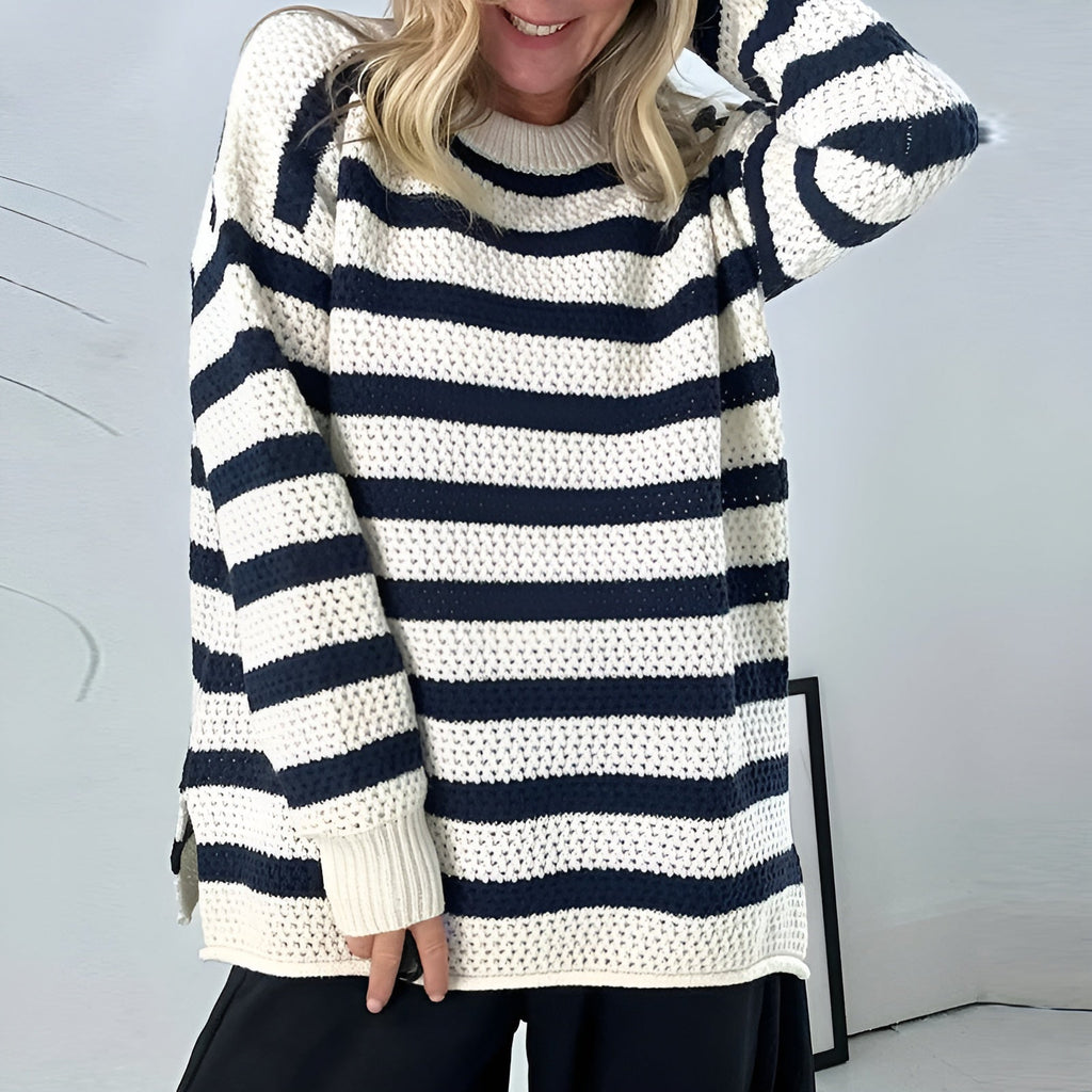Marencia™ | Suéter de Punto Suave con Rayas Elegantes