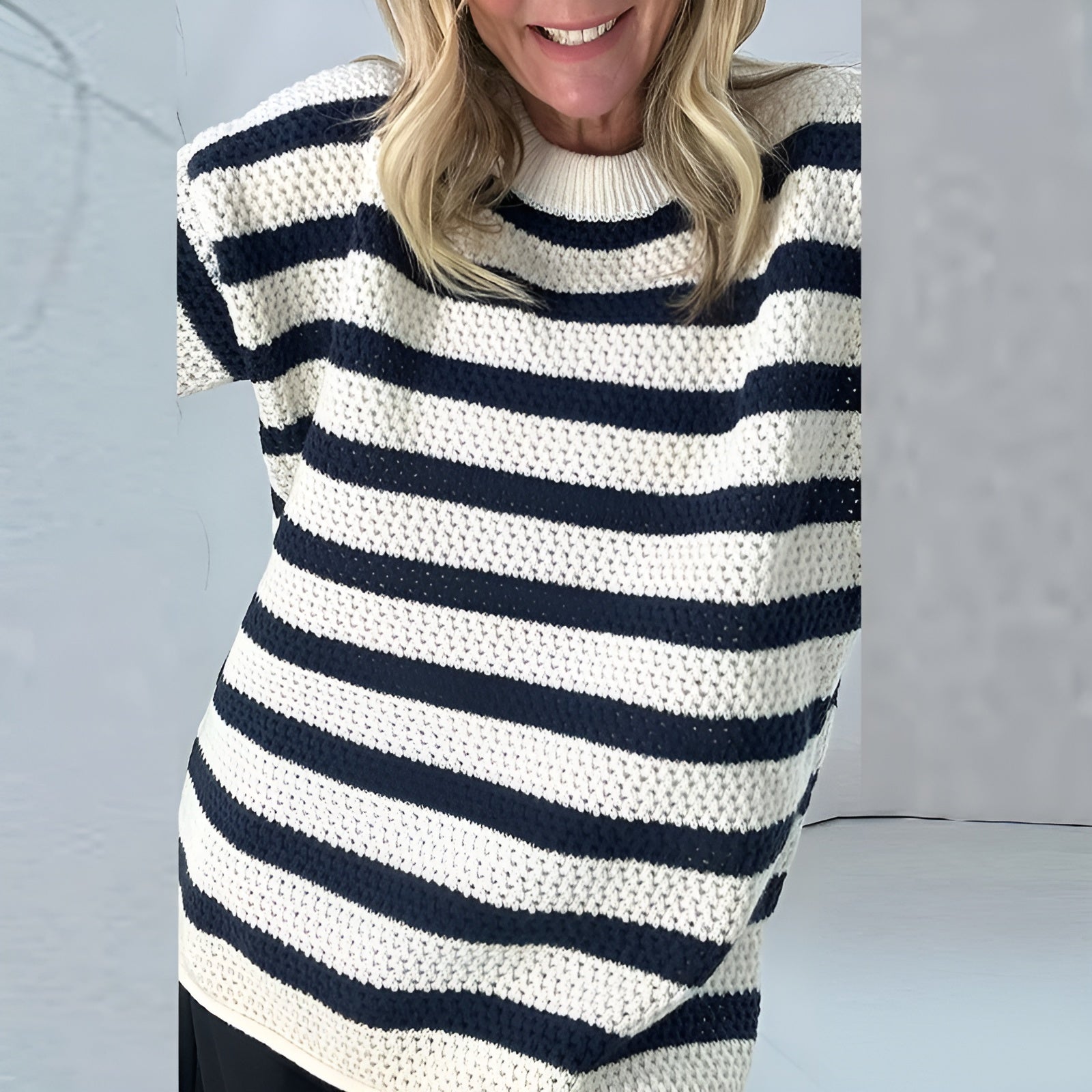 Marencia™ | Suéter de Punto Suave con Rayas Elegantes